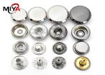 Smooth 19mm Zinc Alloy Metal Snap Buttons For Jackets