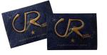 Jeans / Suitcase Embossed Leather Patches Logo , Eco-Friendly