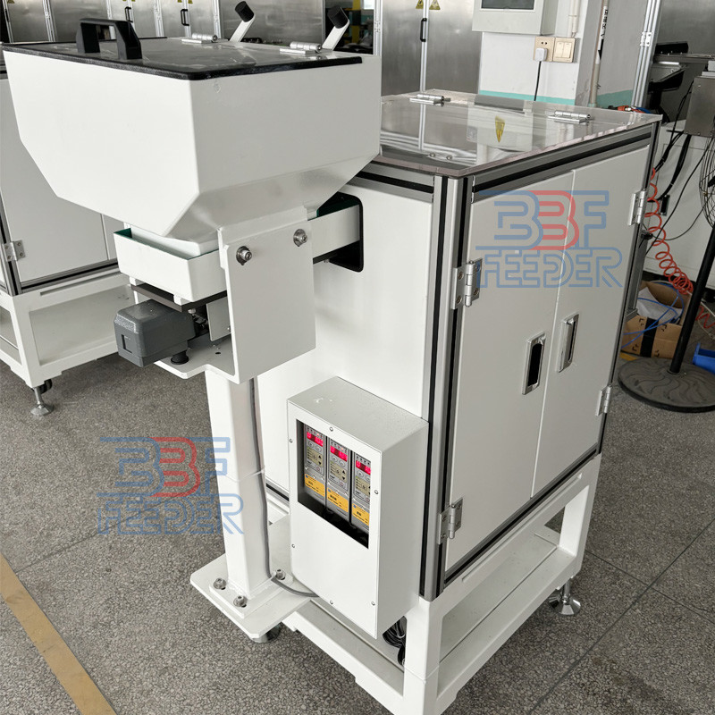 Metal Parts Vibratory Bowl Feeder Double Hopper Vibrating Disc Feeder