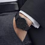 Chinese Quartz Watches 316L Stainless Steel Black Metal Belt Watches