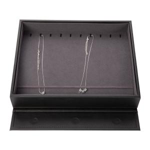 Wholesale 20 Slots Gray Necklace Display Box , Folding Stackable Jewelry Display Trays from china suppliers
