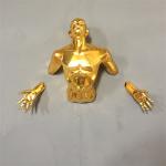 Human Hanging 3D Metal Wall Art Sculpture electroplate Customized