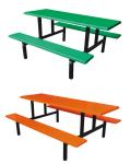 fiberglass or FRP dining table and square stool