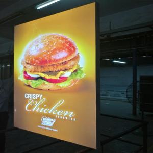 Wholesale 1.2m Height Indoor LED Light Box Display Stand Floor Standing Silver / Black Color from china suppliers