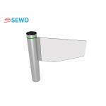 Silver Speedgate Turnstile , Glass Swing Gate For Supermarket Entrance