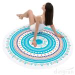 Round Beach Towel Beach Blanket Large Microfiber Towels Yoga Mat Multi Purpose
