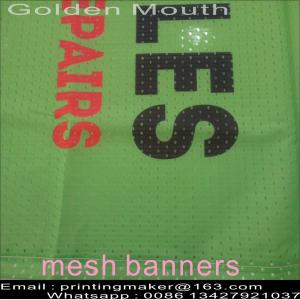 China Custom Size 350G PVC Vinyl Mesh Banners on sale