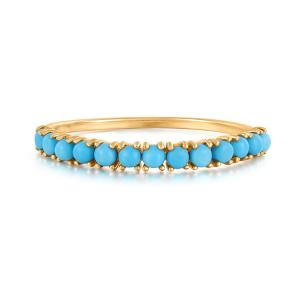 Wholesale Custom Jewelry Half Turquoise Gold Plated Durable Delicate 925 Silver Rings Fashion from china suppliers