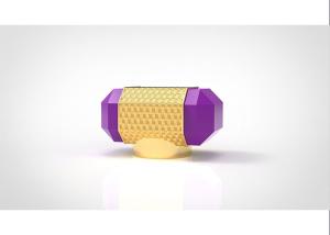 Wholesale Purple Stone Luxury Zamac Creative Perfume Bottle Cover 15mm Gold Metal Zinc Alloy from china suppliers