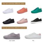 Anti Slippery Low Top Black Leather Casual Sneakers With TPR Bottom