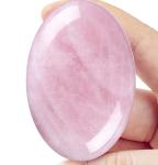Natural Rose Quartaz Palm Stone Healing Polished Pocket Rose Quartz Rock Stones
