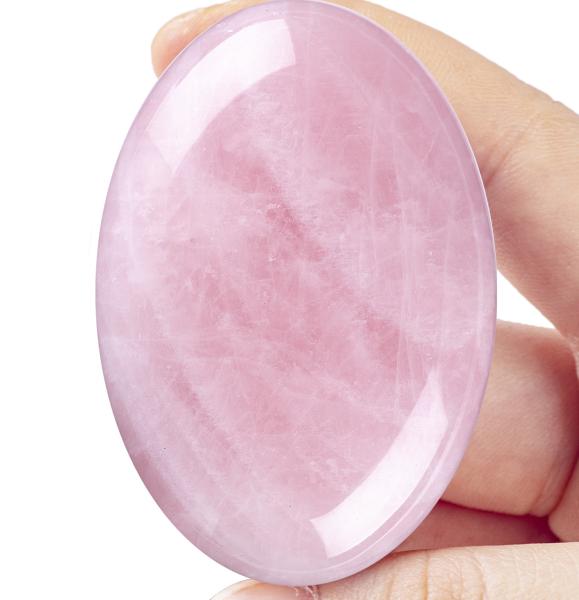 Natural Rose Quartaz Palm Stone Healing Polished Pocket Rose Quartz Rock Stones