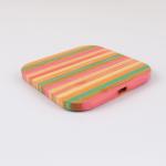 Colorful Body Wireless Bamboo Charger Fast Charging 15W For IPhone