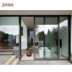 Windproof Waterproof Aluminium Sliding Door With Double Large Glass For Meeting