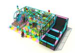Kids Play Park Equipment / Interior Playground Equipment With Big Trampoline