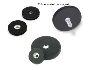 Wholesale Rubber Coated Neodymium NdFeB Pot Magnet With Thread Rod M5 M8 from china suppliers