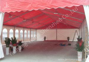 Wholesale Red Roof White Wall PVC Cover Outdoor Party Tents Transparent PVC Fabric Windows from china suppliers