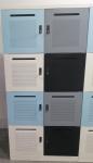 Modern Style Swing Door Slim Metal Storage Cabinet 4 Adjustable Foot