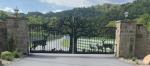 Home Aluminium Folding Gate Sleek Aluminum Exterior Gates Customized