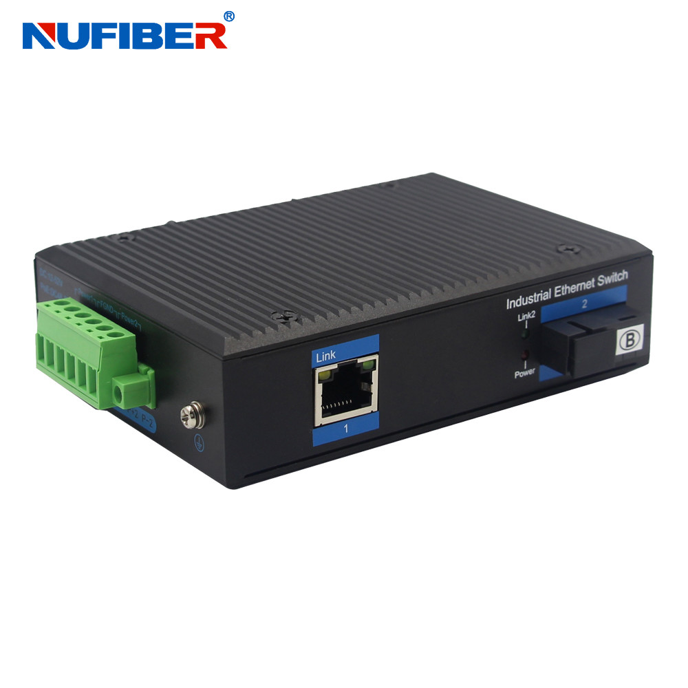 10/100M Industrial Fiber Media Converter SM bidi SC 20km 1310/1550nm -40~+85degree