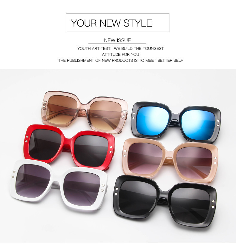BSCI Oversized Cat Eye Plastic 145MM Gradient Lens Sunglasses