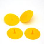 Round Shape Silicone Rubber Exhaust Valve Diaphragm Dia 24mm Shore A 50 Green