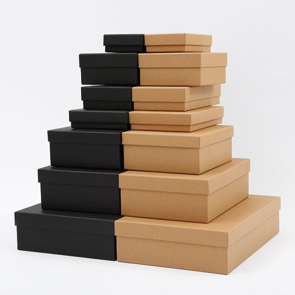Square Custom Black Brown Shoe Clothing Underwear Gift Packaging Box With You