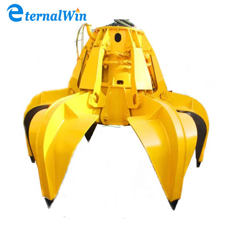 High Quality Hydraulic Orange Peel Excavator Grab for Steel Scrap