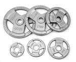 dia 50mmCrossfit handle colored 3 hole rubber bumper weight plate