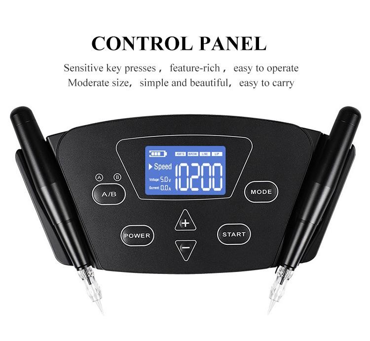 8W 50Hz Permanent Makeup Black Pearl All In One Tattoo Machine Professional Tattoo Set