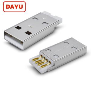 Wholesale 4 Pin Usb Type A Male Connector , Usb Male Solder Connector 27mm Long Body from china suppliers