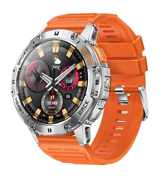 K65 Outdoor Sport Smart Watch With 1.43inch Amoled Screen Flashlight For Android