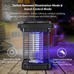 Outdoor Solar Electric Stunner Purple Mosquito Killer Light for Villa Lawn