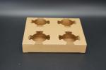 Disposable Take Away Cardboard Paper Cup Holder Boba Bubble Tea Paper Cup Holder