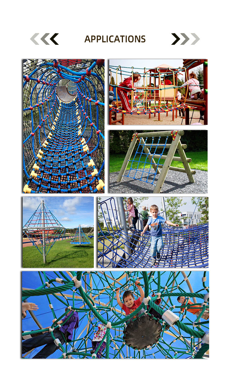 Anti UV 6 Strand Outdoor Playground Rope for Safe and Durable Play Equipment