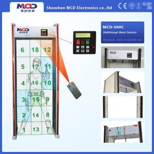 Wholesale Walk Through Airport Security Metal Detector Door Scanner 18 Zones Anti - Interference from china suppliers