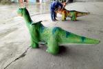 Lifelike Dinosaur Battery Car , Outdoor Coin Operated Kiddie Rides