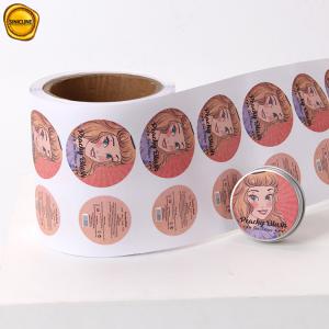 Wholesale 4c Waterproof Kraft Round Stickers Paper Glossy Makeup Bottle Labels For Cosmetic from china suppliers