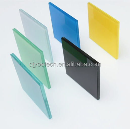 Colored PVB Film Laminated Safety Glass for Solid Structure Building Construction SAMPLE