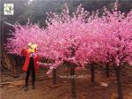 UVG 2m high outdoor pink cherry blossom tree fake with peach flower branches for