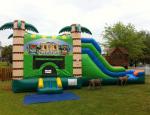 Commercial Wet / Dry Inflatable Combo , 0.55MM PVC Jungle Inflatable bouncer