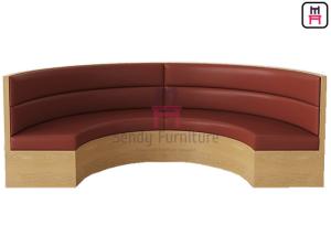 Wholesale Round 2.8cbm Tufted Wood Restaurant Booth Plywood PU Leather Material from china suppliers