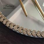 ZT-072 glass mirror charger plate for wedding table decoration