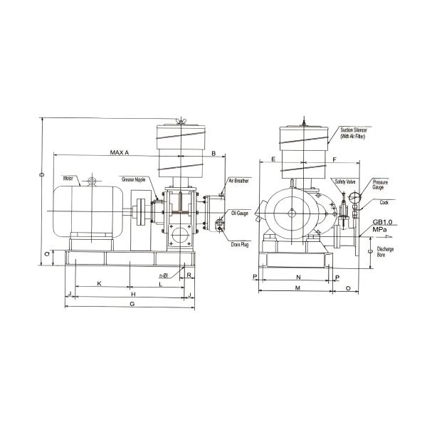 Integration Consolidated Roots Type Blower For Paper Mill Textile Mill