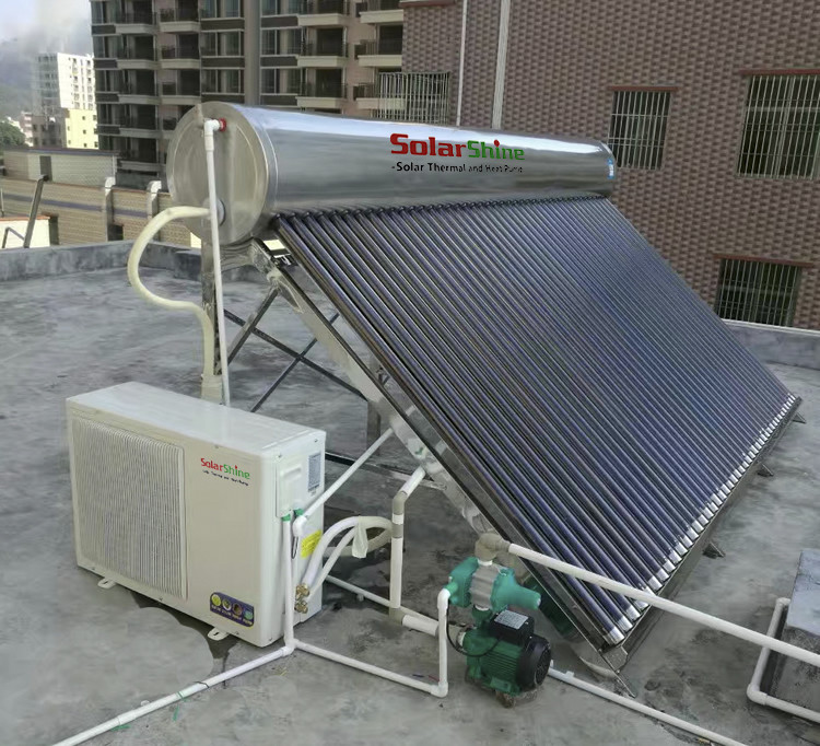 Pressurized Solar Heat Pump Water Heater , Rooftop Solar Water Heater For Home
