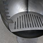 Gnee Garden Windproof Adjustable Fire Pit Grill 110cm Height For Barbecue