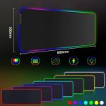 Waterproof Large RGB Gaming Mouse Pads Anti Slip Rubber Base Glowing Led