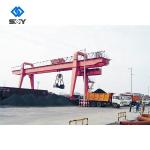 Industrial Shore EOT Double Girder Gantry Crane With Grab Bucket