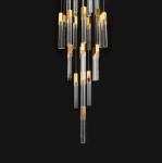 Customizable Entryway Chandelier DY2838 Gold Crystal Small Square Box 61*370mm