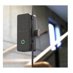 House Fingerprint Glass Door Smart Lock Black Color